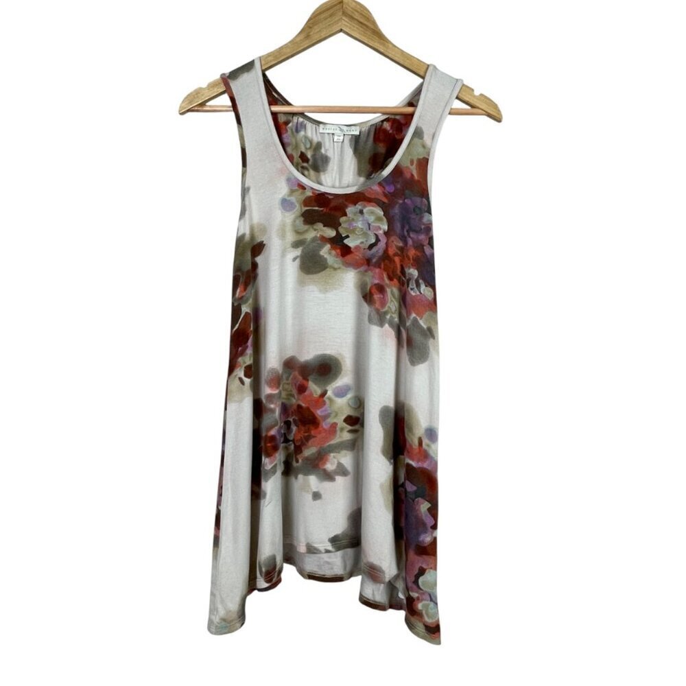 WESTON WEAR WATERCOLOR FLORAL PRINT TANK TUNIC